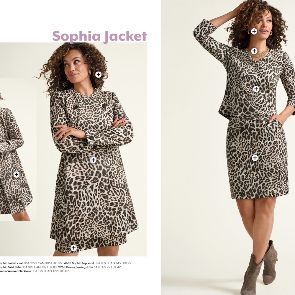 NWOT Cabi Fall 2023 Sophia Jacket Leopard Print Overcoat #4602 L